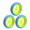 Aexit 3pcs RC Electrical equipment Airplane Plastic Hub Super Light Blue Sponge Wheel 50mm/2" view 1