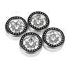 4 Pcs 1.9 Inch Beadlock Aluminum Crawler Wheels Rims Fit for 1/10 Axial SCX10 D90 Racing Car, Silver + Black view 1