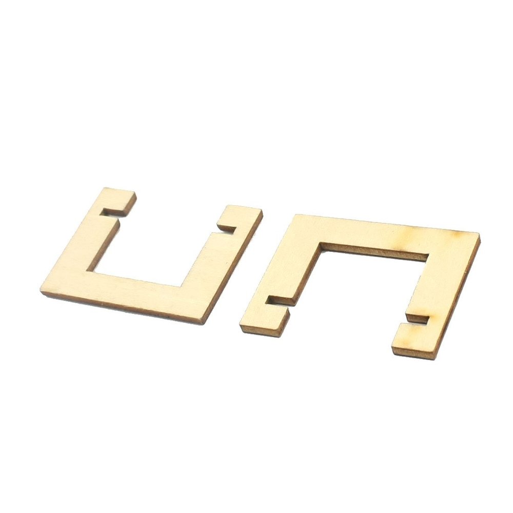 Aexit 2 PCS Electrical equipment 5mm x 3mm Notch 40mm x 30mm x 3mm Wooden Mount for RC Model Steering Engine