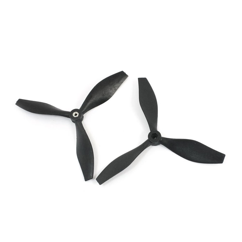 Aexit 2Pcs Black Electrical equipment 5x5 3 Vanes Prop Propeller for 2.5mm Shaft Dia RC Model Plane Aircraft