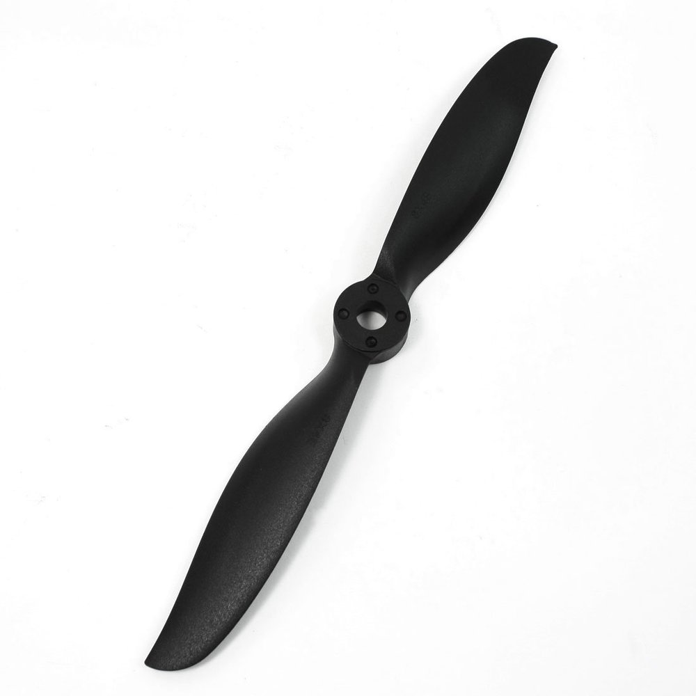Aexit Double Vanes Electrical equipment 8x4E Black Plastic RC Airplane Propeller Paddle