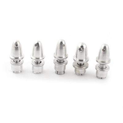 Aexit 5 Pcs Electrical equipment 1/8" Dia Silver Tone Aluminium Alloy Propeller Adapter Holder for RC Plane Brushless Motor