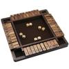 Juegoal Wooden 4 Players Shut The Box Dice Game, Classics Tabletop Version and Pub Board Game, 12 inch view 1