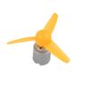 Aexit 2 Pcs Electrical equipment DC 3.0V 0.13A 11500RPM Motor 80mm 3-Vanes Pointed Propeller Yellow view 4