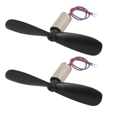 Aexit 2Pcs DC Electrical equipment 3.7V 15000RPM 6x12mm Motor w Helicopter CW Propeller for RC Quadcopter