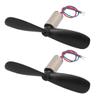 Aexit 2Pcs DC Electrical equipment 3.7V 15000RPM 6x12mm Motor w Helicopter CW Propeller for RC Quadcopter view 1