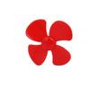 Aexit Brushless Motor Electrical equipment 4 Vanes RC Boat Airplane Propeller 2.4-inch Dia Red 2PCS view 2
