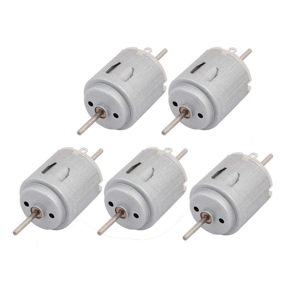Aexit 5pcs R260 Electrical equipment DC6V Mini Electric Motor Shafts Two Sides 18000RPM for RC Model