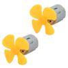 Aexit 2pcs DC6V Electrical equipment 0.13A 12500rpm 40mm Dia 4 Vanes Motor Propeller Yellow for RC Aircraft view 1