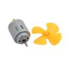 Aexit 2pcs DC6V Electrical equipment 0.13A 12500rpm 40mm Dia 4 Vanes Motor Propeller Yellow for RC Aircraft view 2