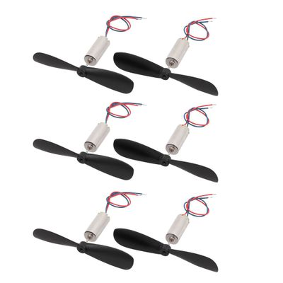 Aexit 3Pair DC Electrical equipment 1.5V 25000RPM 614 Coreless Motor w CW CCW Propeller for RC Helicopter