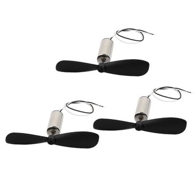 Aexit 3Pcs DC Electrical equipment 1.5V 25000RPM 716 Coreless Motor w CW Propeller for RC Helicopter