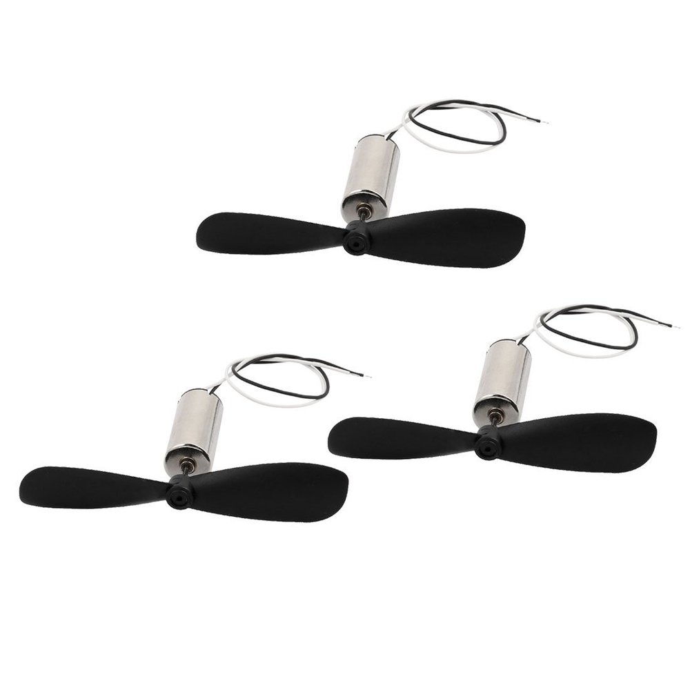 Aexit 3Pcs DC Electrical equipment 1.5V 25000RPM 716 Coreless Motor w CW Propeller for RC Helicopter