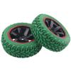 LAFEINA 1:10 Rally Car 75mm Rubber Tires and Wheel Rims for 1/10 Scale HSP 94123 HPI Kyosho Tamiya RC On Road Car(Green) view 2