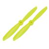 Aexit 2 Pcs Electrical equipment 6 x 4.5 Inches Yellow 2-Vanes CW RC Aircraft Propeller w Spacing Rings view 1