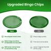 MR CHIPS Made in USA Bingo Magnetic Wand &  Inch Green 100 Upgraded Pieces Chips Plastic with Metal Rings - Support American Jobs view 4