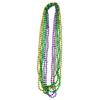 PMU 6 Pcs Gold, Green and Purple Metallic Beads Necklaces for Mardi Gras, Christmas, New Year's Day, Carnival Party Favors view 1