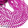 PMU 6 Pcs Hot Pink Metallic Beads Necklaces for Mardi Gras, Christmas, New Year's Day, Carnival Party Favors view 3