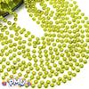 PMU 12 Pcs Lime GreenMetallic Beads Necklaces for Mardi Gras, Christmas, New Year's Day, Carnival Party Favors view 2