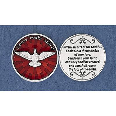Red Enamel Holy Spirit Pocket Token