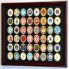 flag connections 48 Casino Poker Chip Coin Frame Display Case Holder with Custom Colored Matting Insert view 1