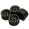 4Pcs 1.9" Wheels Aluminum Beadlock Wheel Rims for RC Crawler Axial SCX10 CC01 F350 D90 90034, Black view 1
