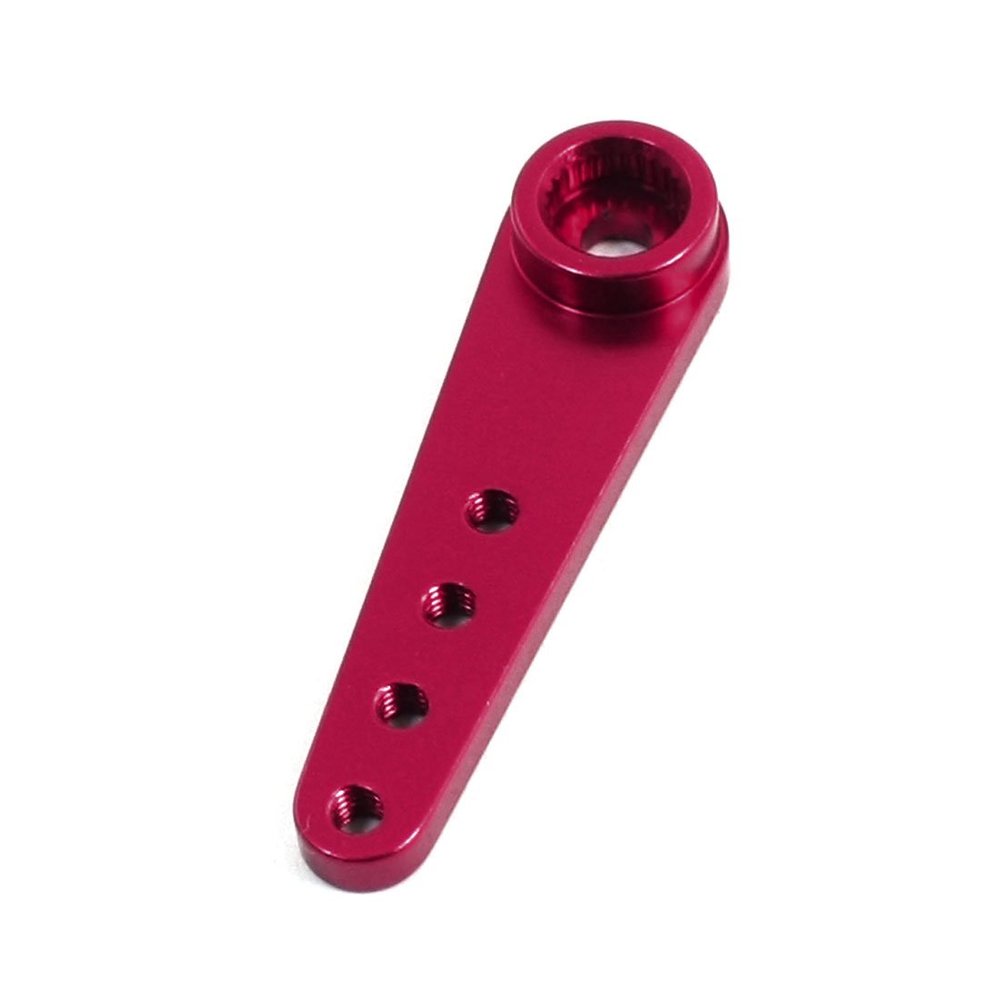 Aexit Red CNC Electrical equipment Aluminium 6mm Gear Hole Dia Servo Horn Rocker Arm Half Size