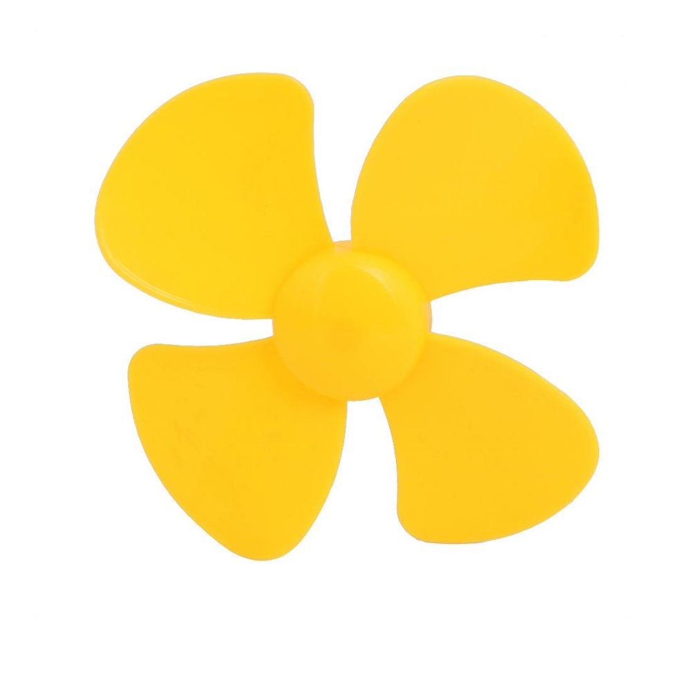 Aexit Brushless Motor Electrical equipment 4 Vanes RC Boat Airplane Propeller DIY 100mm Dia Yellow
