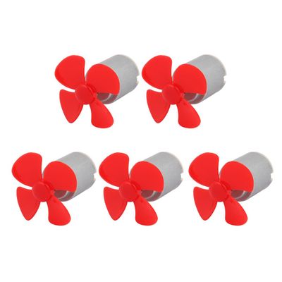 Aexit 5pcs DC Electrical equipment 3V 0.13A 17000RPM Strong Force Motor 4 Blades 40mm Red Propeller for RC Aircraft
