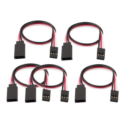 Aexit 5Pcs 205mm Electrical equipment 60Cores M/F JR RC Quadcopter Servo Extension Lead Wire Cable