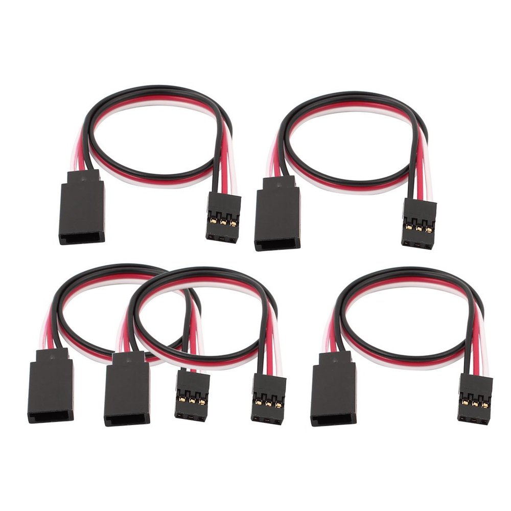 Aexit 5Pcs 205mm Electrical equipment 60Cores M/F JR RC Quadcopter Servo Extension Lead Wire Cable