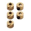 Aexit 5 Pcs Electrical equipment RC Airplane Landing Gear Wheel Stoppers 2.5mm Inner Dia 6.5x5.5mm Brass Tone view 1