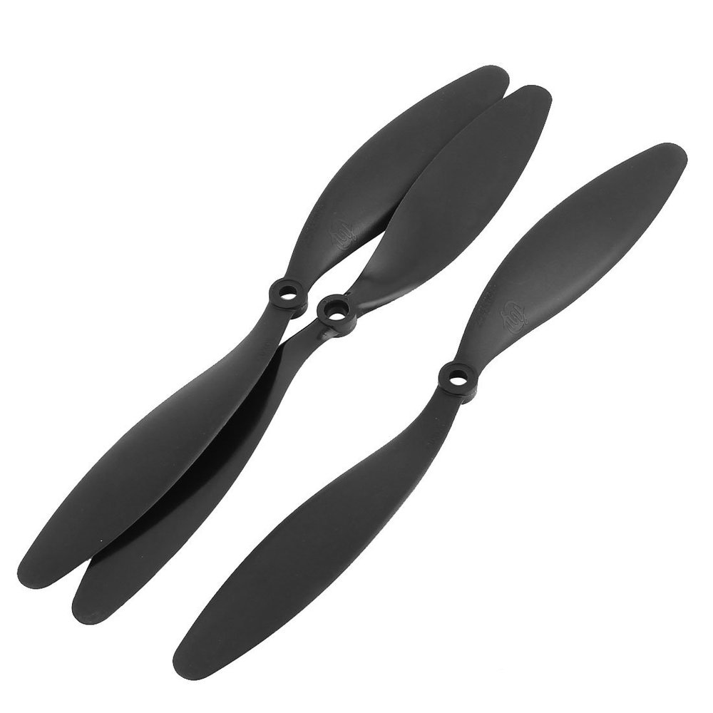Aexit 3 Pcs Electrical equipment 254mmx120mm 2-Vanes Electric RC Airplane Propeller Prop w Adapter Rings