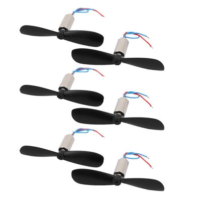 Aexit 3 Pair Electrical equipment DC 1.5V 35000RPM 6mmx12mm Coreless Motor w CW CCW Propeller for RC Helicopter