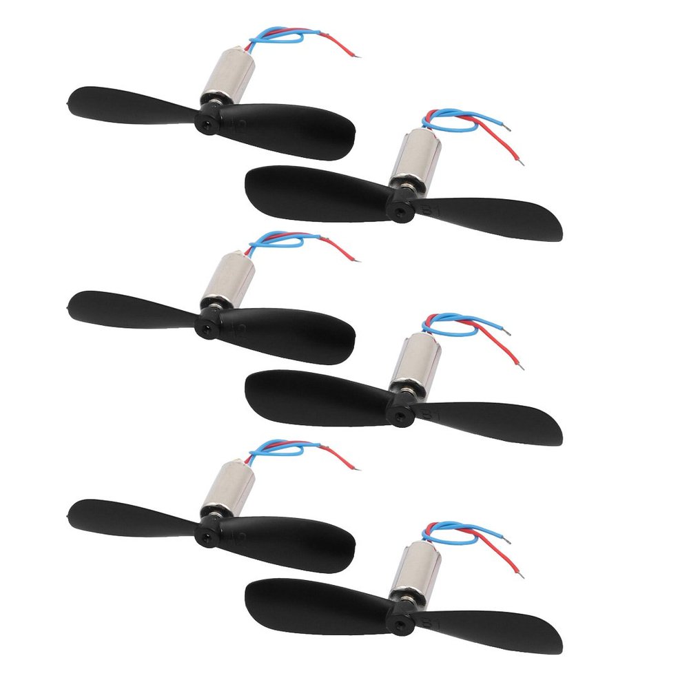 Aexit 3 Pair Electrical equipment DC 1.5V 35000RPM 6mmx12mm Coreless Motor w CW CCW Propeller for RC Helicopter