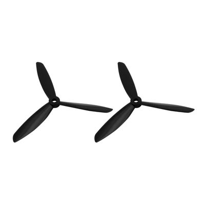 Aexit 2Pcs 6x4.5 Electrical equipment Inches 3-Vanes Electric RC Airplane CW Propeller Black w Hole Adapter