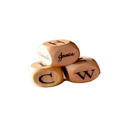 All natural personalized dice