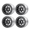 4Pcs Aluminum 2.2" Beadlock Wheels Rims for 1/10 RC AXIAL Wraith TRX-4 35mm Thickness, Black view 2
