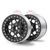 4Pcs Aluminum 2.2" Beadlock Wheels Rims for 1/10 RC AXIAL Wraith TRX-4 35mm Thickness, Black view 4