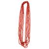 PMU Metallic Beads, Carnival Party, Beads Necklace, Mardi Gras, Party Favor Necklaces Red (1x6) 6 pc view 1