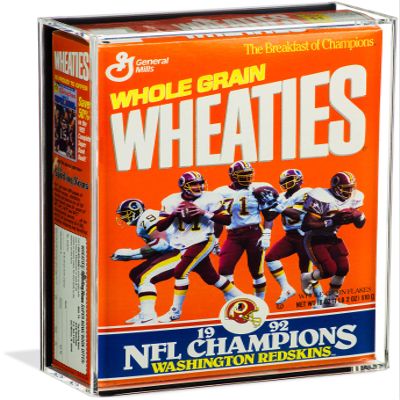 Better Display Cases Acrylic Wheaties Cereal Box Display Case with Black Back Wall Mount (A020-BB-VWM)