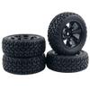LAFEINA 1:10 Rally Car Tires and Wheel Rims for 1/10 Tamiya HSP HPI Kyosho RC On Road Car Parts(Black) view 1