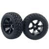 LAFEINA 1:10 Rally Car Tires and Wheel Rims for 1/10 Tamiya HSP HPI Kyosho RC On Road Car Parts(Black) view 2