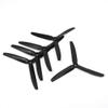 Aexit 7.1" Length Electrical equipment 6mm Hole Dia 3 Vanes CCW Black Plastic Plane Propeller HD8040 5pcs view 1