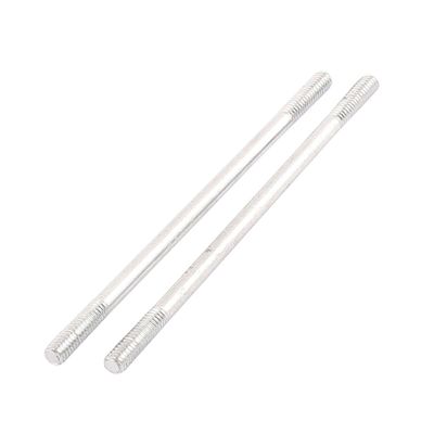 Aexit 2pcs RC Electrical equipment Airplane Parts 4mm Dia Thread Tight Adjustable Steel Push Rod 83mm Long