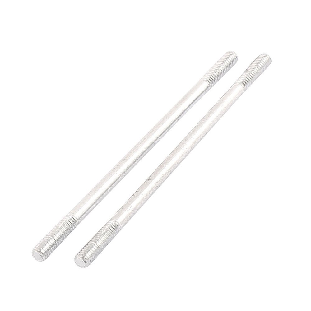 Aexit 2pcs RC Electrical equipment Airplane Parts 4mm Dia Thread Tight Adjustable Steel Push Rod 83mm Long