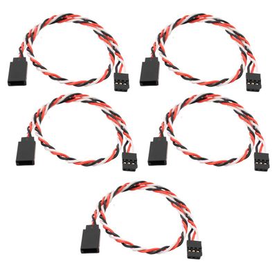 Aexit 5Pcs 320mm Electrical equipment 30 Cores Anti-interference M/F JR RC Quadcopter Y Servo Extension Wire