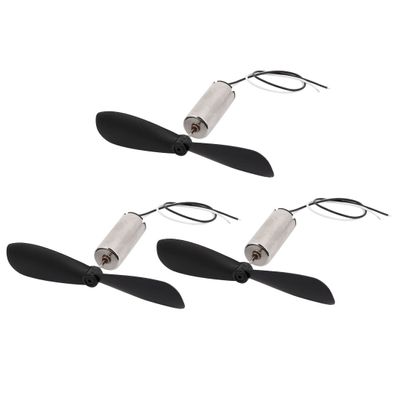 Aexit 3Pcs DC3V Electrical equipment 20000RPM 7mm x 16mm Motor w Helicopter CCW Propeller for RC Quadcopter