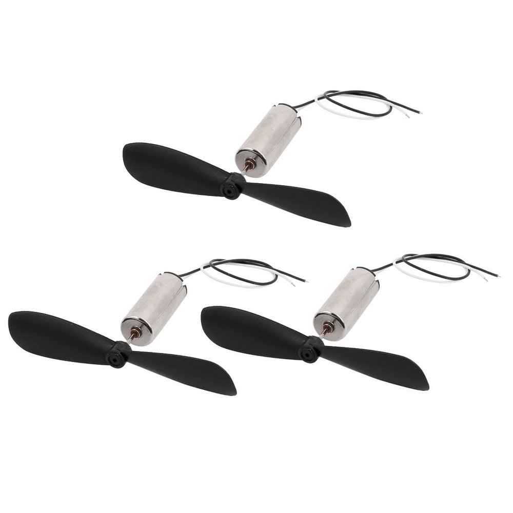 Aexit 3Pcs DC3V Electrical equipment 20000RPM 7mm x 16mm Motor w Helicopter CCW Propeller for RC Quadcopter
