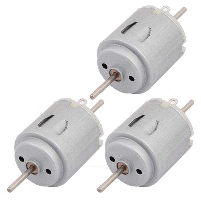 Aexit 3pcs R260 Electrical equipment DC6V Mini Electric Motor Shafts Two Sides 18000RPM for RC Model